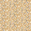 Marimekko Pieni Unikko ytbehandlat tyg, naturvit - beige - mörkblå