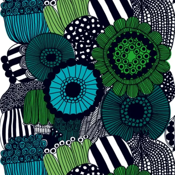 Marimekko Siirtolapuutarha tyg, grönt