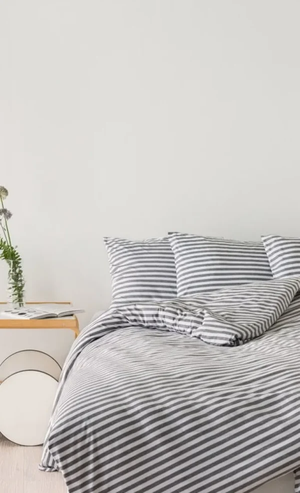 Marimekko Tasaraita örngott, grå - vit