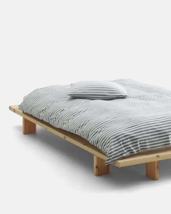 Marimekko Tasaraita örngott, grå - vit