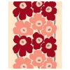 Marimekko Unikko bomullstyg, bomull - dark cherry - rose