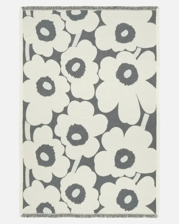 Marimekko Unikko filt, 150 x 220 cm, off-white - kol - sand