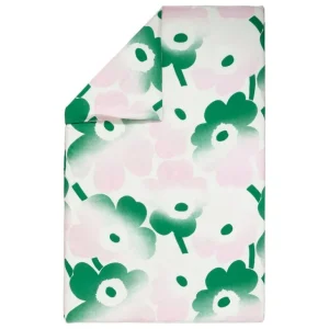 Marimekko Unikko Häivähdys påslakan, 150 x 210 cm, off-white - rosa - grön