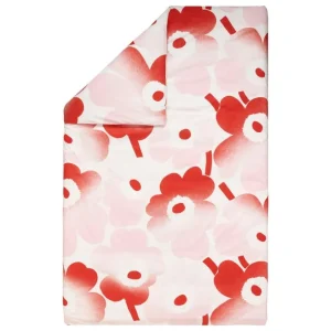 Marimekko Unikko Häivähdys påslakan, 150 x 210 cm, rosa - röd