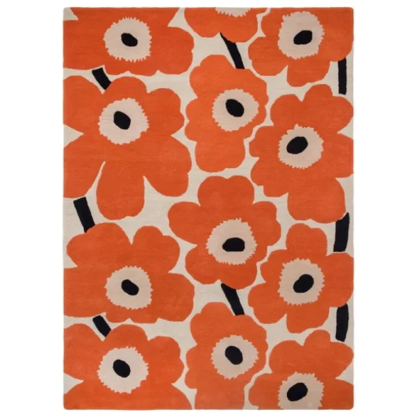 Marimekko Unikko matta, orangeröd