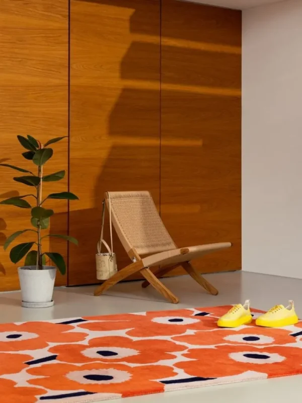 Marimekko Unikko matta, orangeröd