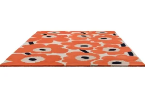 Marimekko Unikko matta, orangeröd