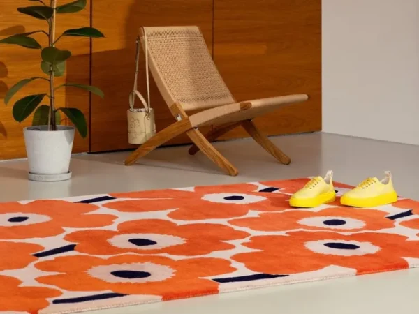 Marimekko Unikko matta, orangeröd