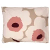 Marimekko Unikko örngott, 50 x 60 cm, beige - bomull - rosé