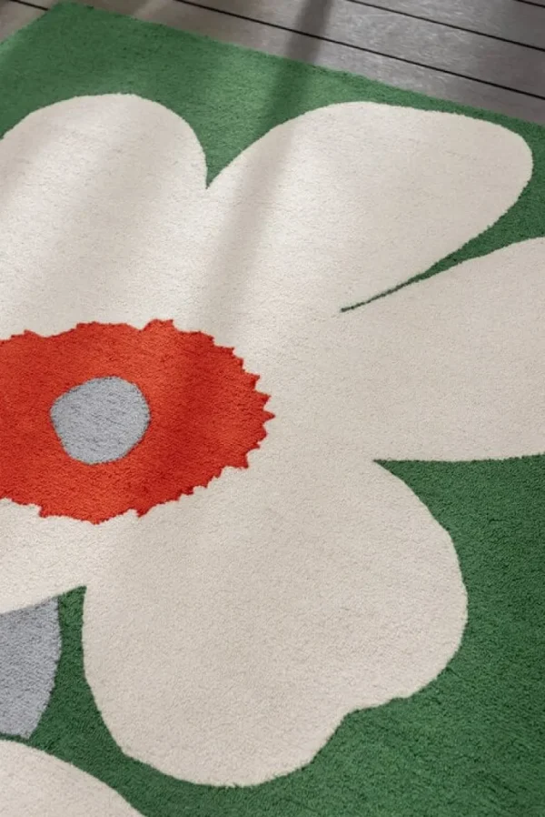Marimekko Unikko 60th Anniversary matta, grön