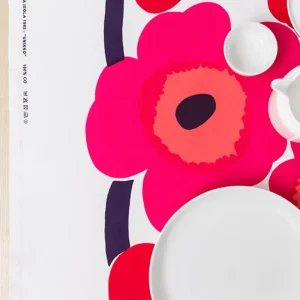 Marimekko Unikko tyg, röd