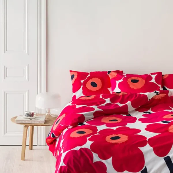 Marimekko Unikko tyg, röd