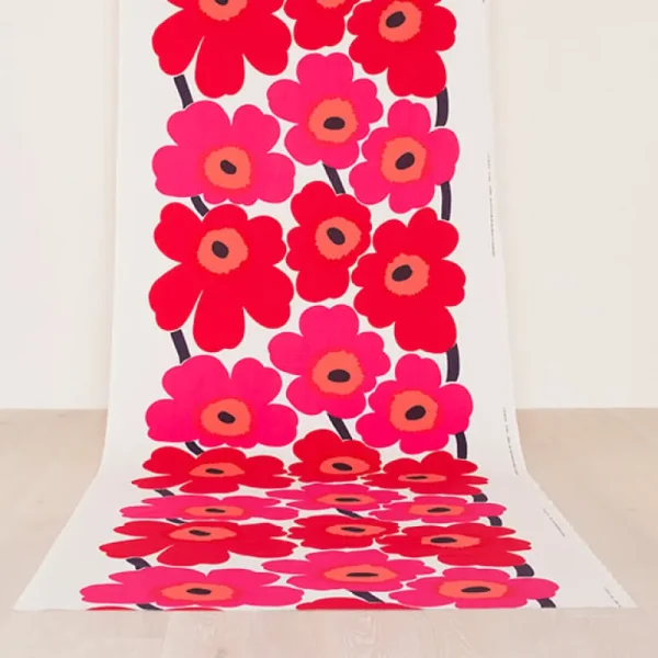 Marimekko Unikko tyg, röd