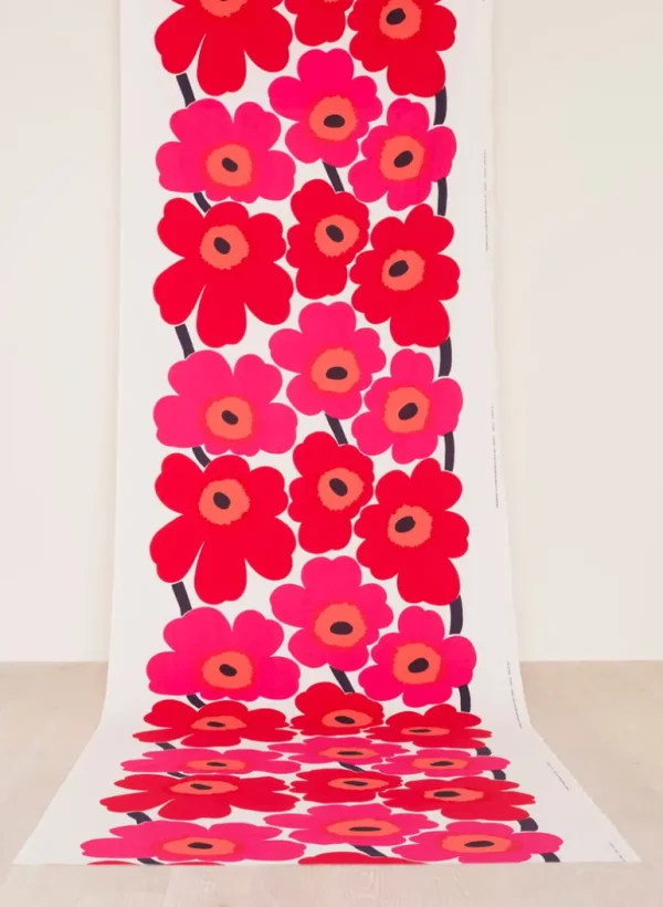 Marimekko Unikko tyg, röd