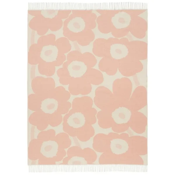 Marimekko Unikko-filt, 130 x 180 cm, rosa