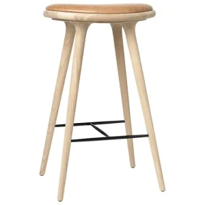 Mater High Stool, 74 cm, såpad ek