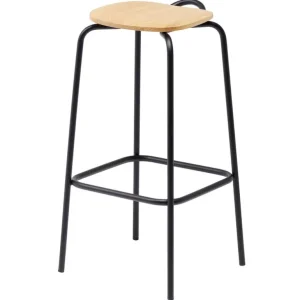 Mattiazzi Forcina barstol, 74 cm, svart stål - ask