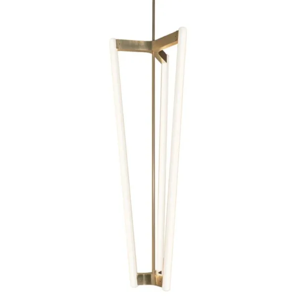 Michael Anastassiades Tube ljuskrona, satinmässing