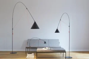 Midgard AYNO XL golvlampa, 3000 K, svart - orange