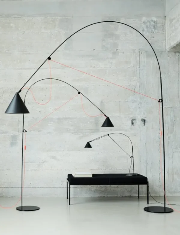 Midgard AYNO XL golvlampa, 3000 K, svart - orange