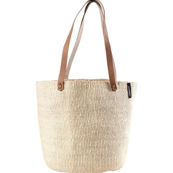 Mifuko Kiondo shopperkorg, M, off-white