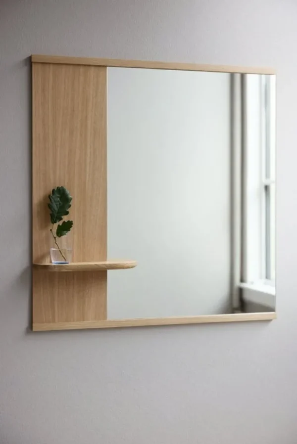 Moebe Spegel med hylla, 70 cm, ek