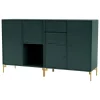 Montana Furniture Couple sideboard, mässingsben - 163 Svart jade