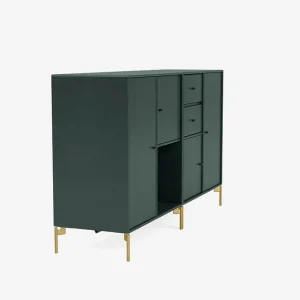 Montana Furniture Couple sideboard, mässingsben - 163 Svart jade