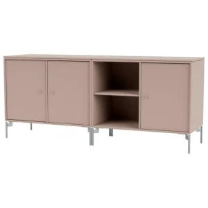 Montana Furniture Save låg sideboard, matta kromben - 137 Mushroom