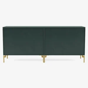 Montana Furniture Save låg sideboard, mässingsben - 163 Svart jade