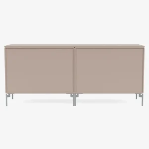 Montana Furniture Save låg sideboard, matta kromben - 137 Mushroom