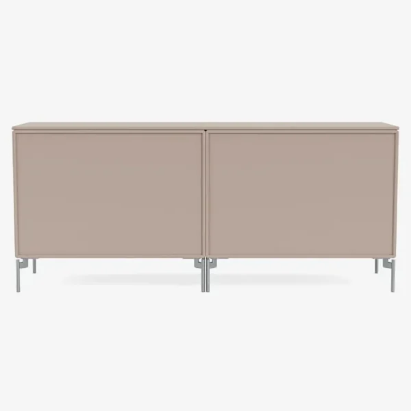 Montana Furniture Save låg sideboard, matta kromben - 137 Mushroom