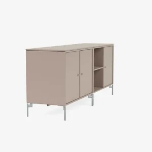 Montana Furniture Save låg sideboard, matta kromben - 137 Mushroom