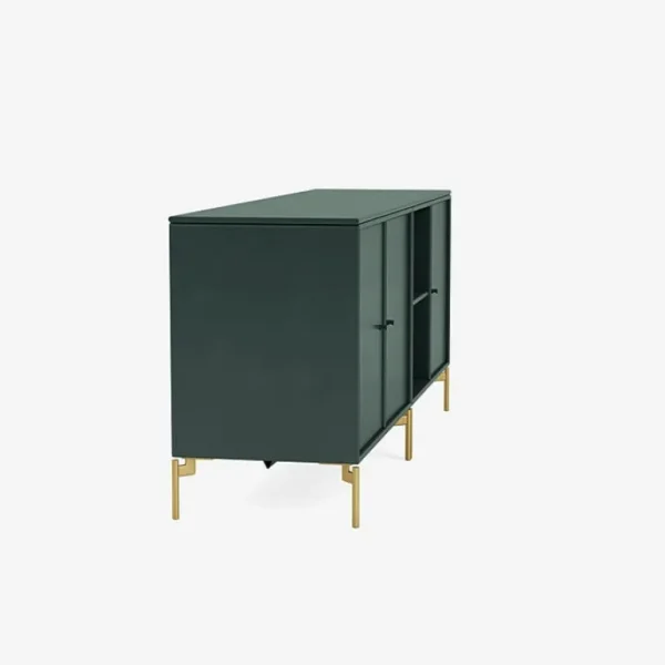 Montana Furniture Save låg sideboard, mässingsben - 163 Svart jade