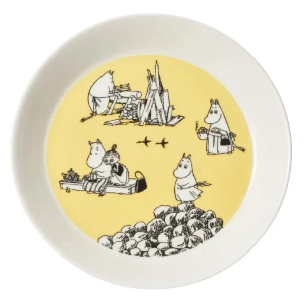 Moomin Arabia Mumintrollen tallriksset, Yellow & Hurray!