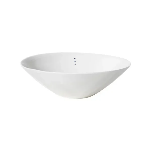 Motarasu Shiro skål, liten, 3 prickar, 18,5 cm, vit