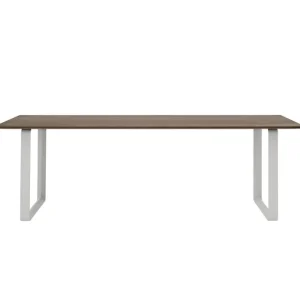 Muuto 70/70 bord, 225 x 90 cm, massiv rökt ek - grå