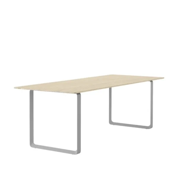 Muuto 70/70 bord, 225 x 90 cm, massiv ek - grått