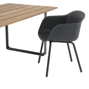 Muuto 70/70 Outdoor bord, 225 x 90 cm, Sapele-mahogny - antracitsvart