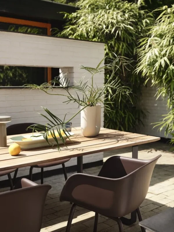 Muuto 70/70 Outdoor bord, 225 x 90 cm, Sapele-mahogny - antracitsvart