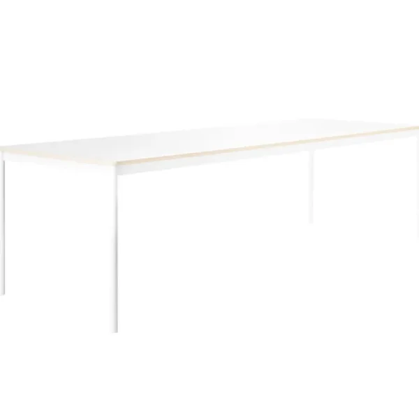 Muuto Base bord 190 x 85 cm, laminat med plywoodkanter, vit