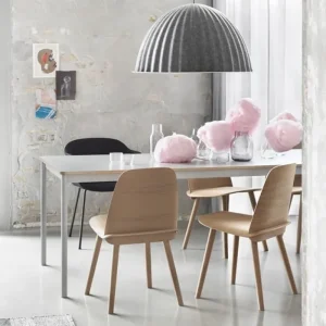 Muuto Base bord 190 x 85 cm, laminat med plywoodkanter, vit