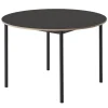 Muuto Base bord, runt, 110 cm, linoleum med plywoodkanter, svart