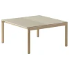 Muuto Couple soffbord, 80 x 84 cm, slät/vågformad, sand - ek