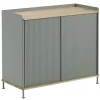 Muuto Enfold sideboard, 100 cm, hög, ek - dusty green