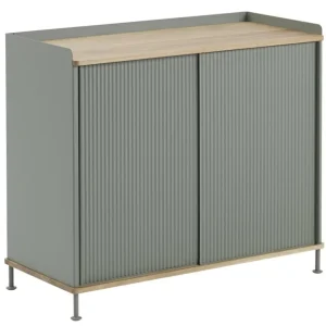 Muuto Enfold sideboard, 100 cm, hög, ek - dusty green