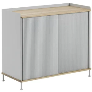 Muuto Enfold sideboard, 100 cm, hög, ek - grå