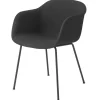 Muuto Fiber fåtölj, rörram, Remix 183 - svart