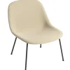 Muuto Fiber loungestol, rörram, Steelcut Trio 236 - svart