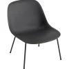 Muuto Fiber loungestol, rörram, svart